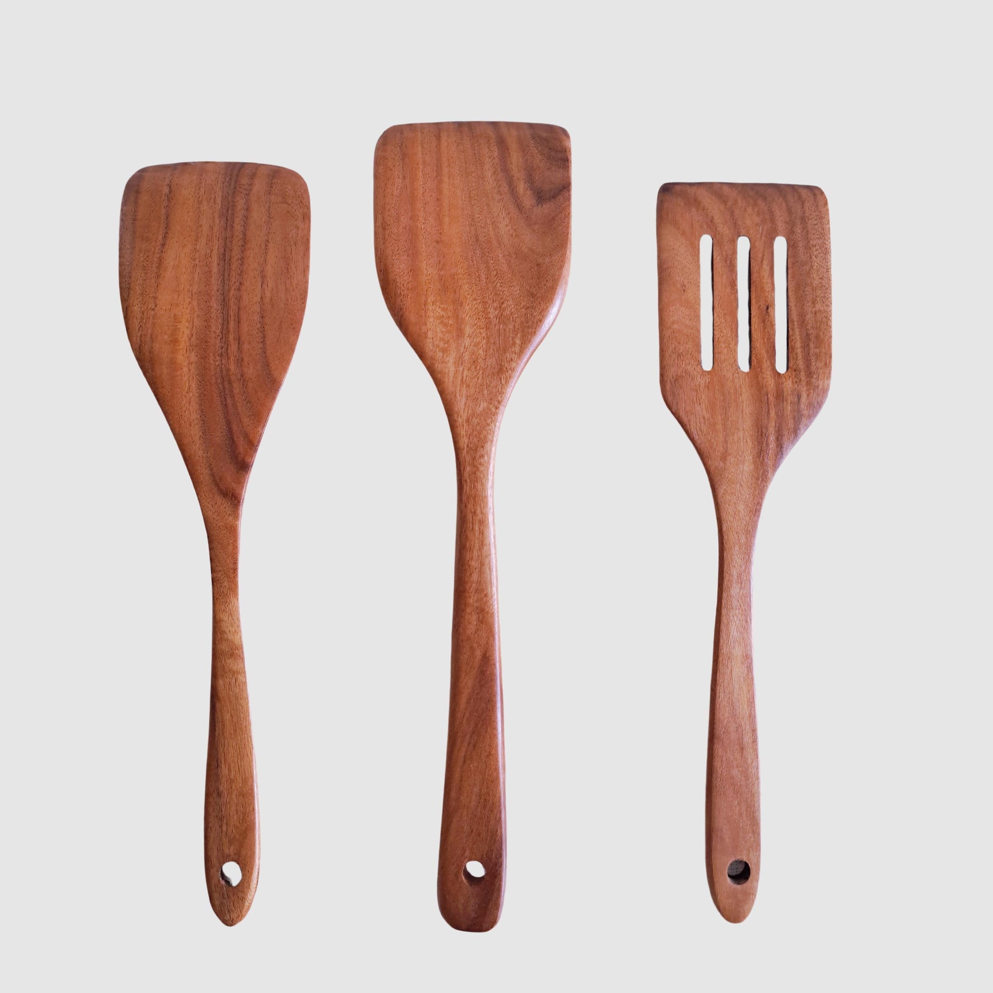 9-Piece Teak Wood Kitchen Utensil Set | Heat-Resistant &amp; Durable | Includes Spatulas, Spaghetti Spoon, Salad Fork, Utensil Holder and More.