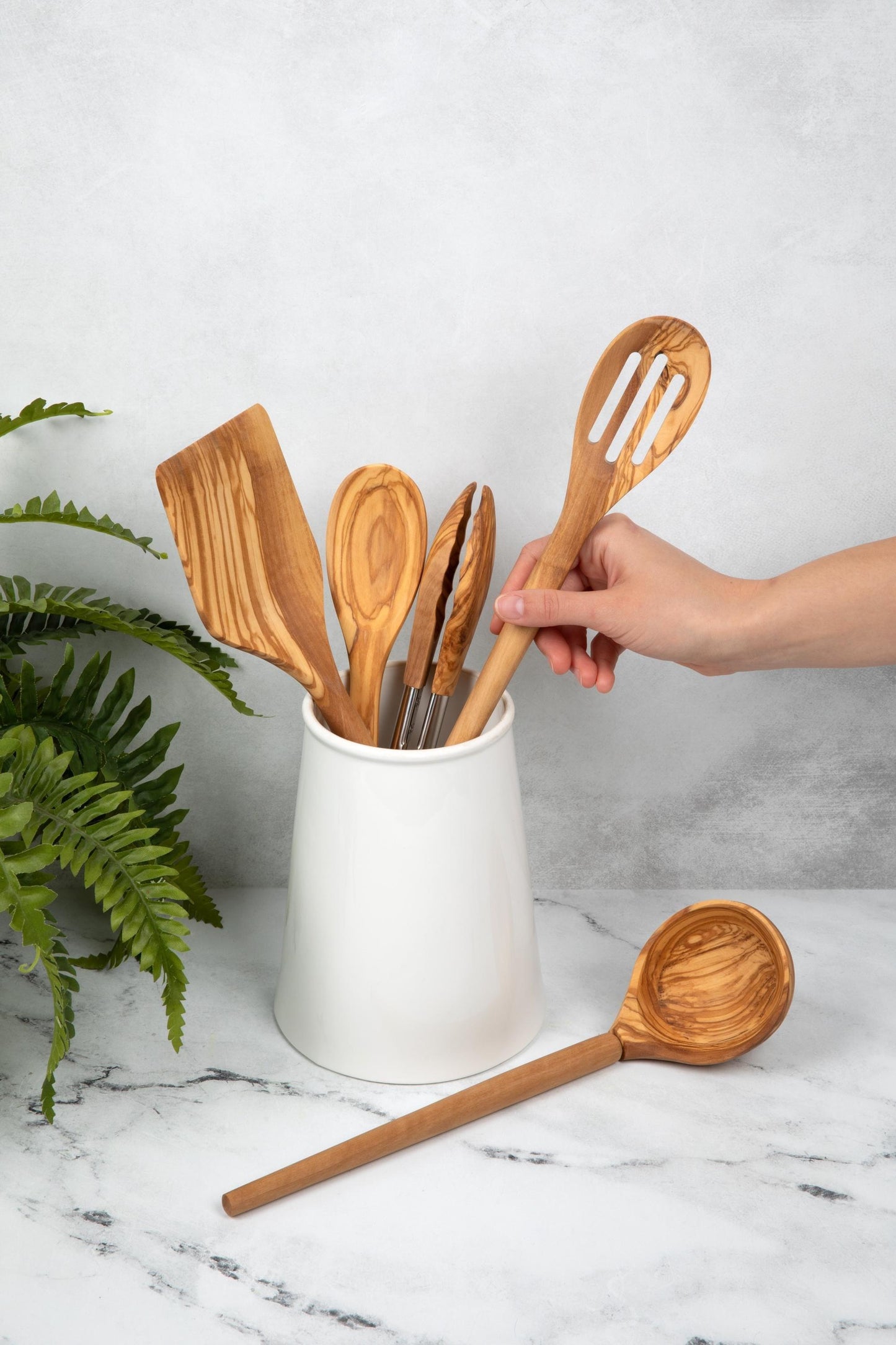 Walnut Wood Kitchen Utensil Set, Handcrafted Natural Cooking Tool, Nontoxic, Plastic-Free, Safe for Nonstick Cookware, Kitchen Wedding Gift.