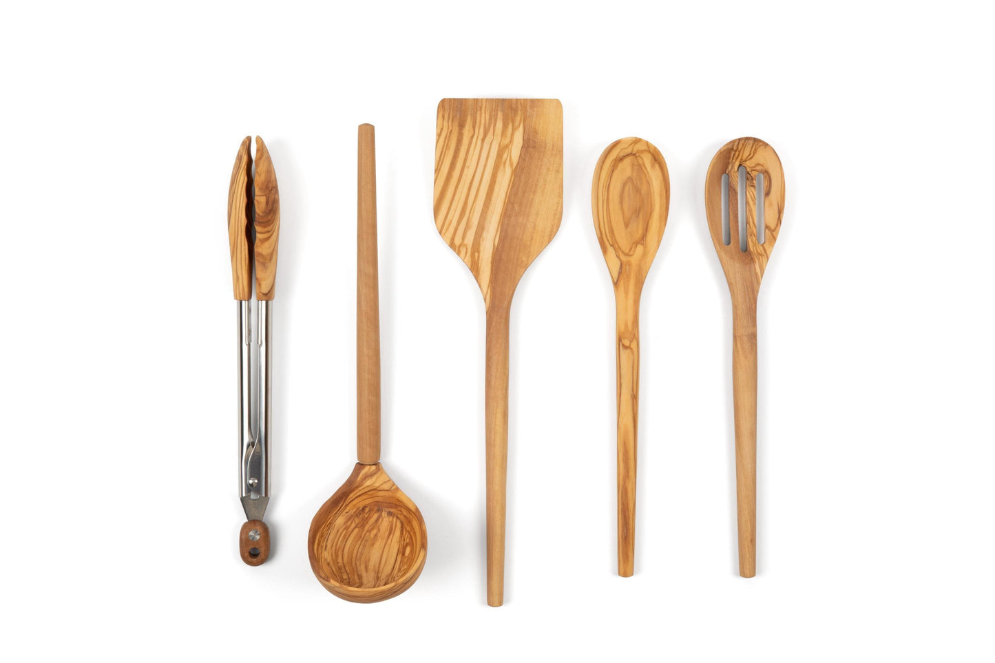 Walnut Wood Kitchen Utensil Set, Handcrafted Natural Cooking Tool, Nontoxic, Plastic-Free, Safe for Nonstick Cookware, Kitchen Wedding Gift.